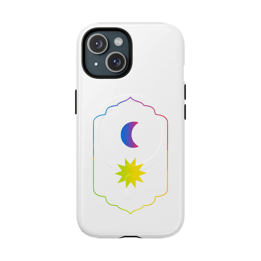 Gradient Moon and Star Emblem Tough Magnetic Cas
