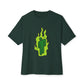 Green Flame Icon Unisex Oversized Tee
