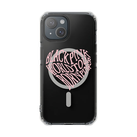 Born Pink Heart Typography - Magnetic Clear Impact Case