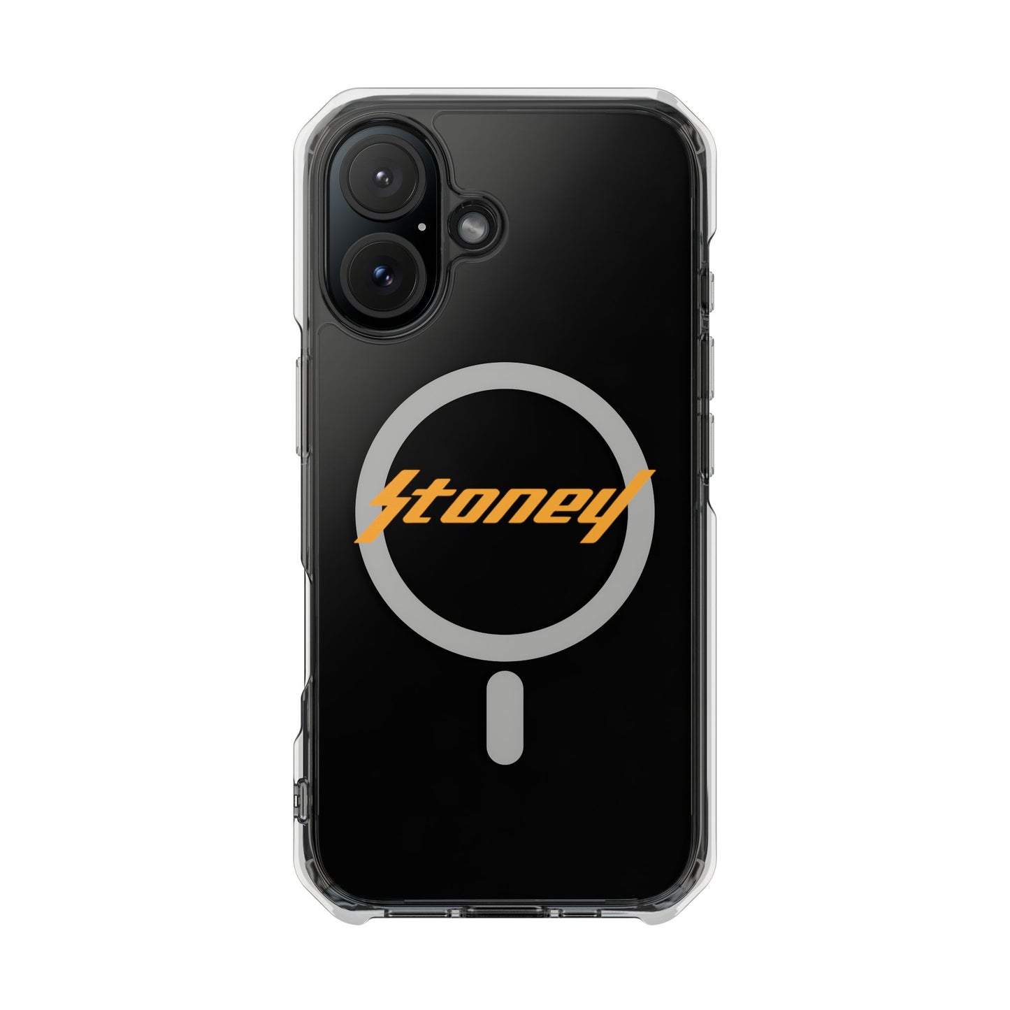 Orange Lightning Text Logo Magnetic Impact Case