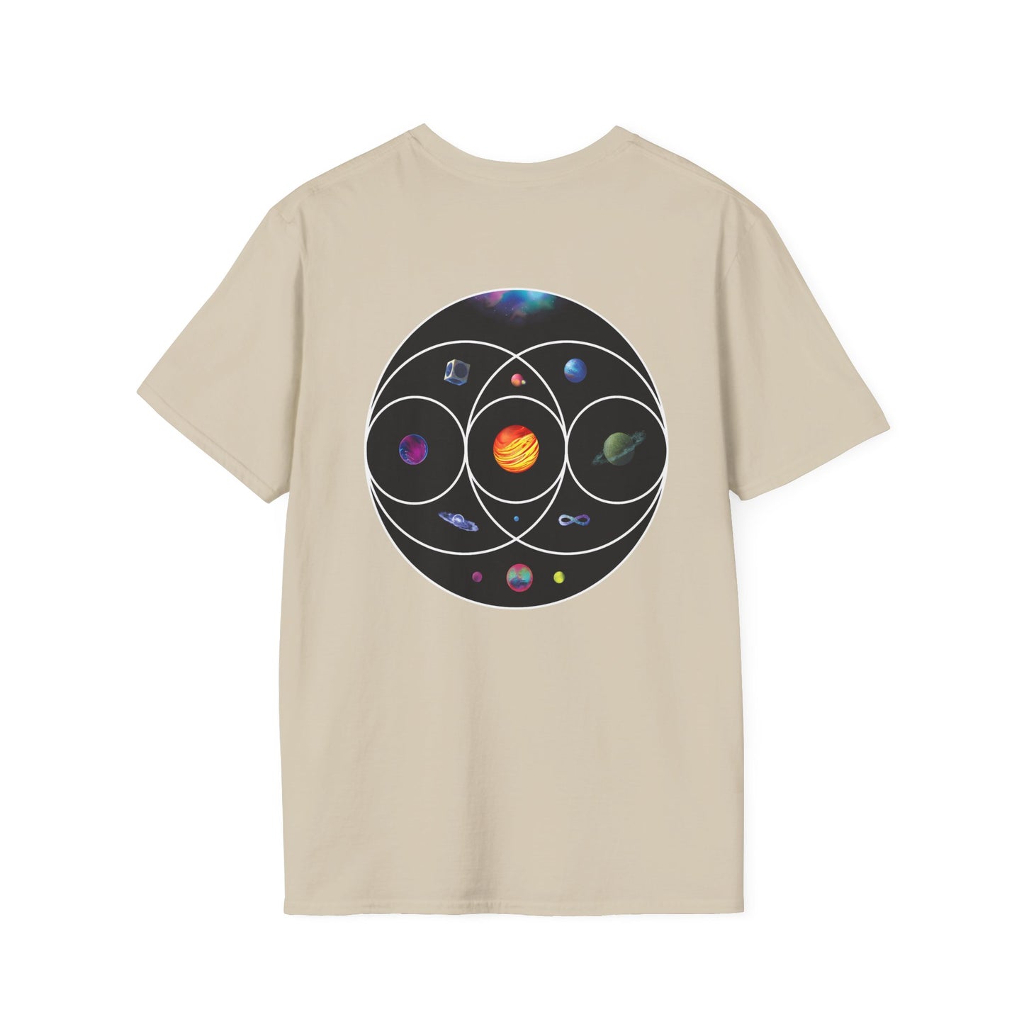 Unisex Softstyle T-Shirt Inspired by Coldplay’s Illustration Concept_B