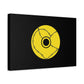 Minimalist Black Disc Outline Canvas