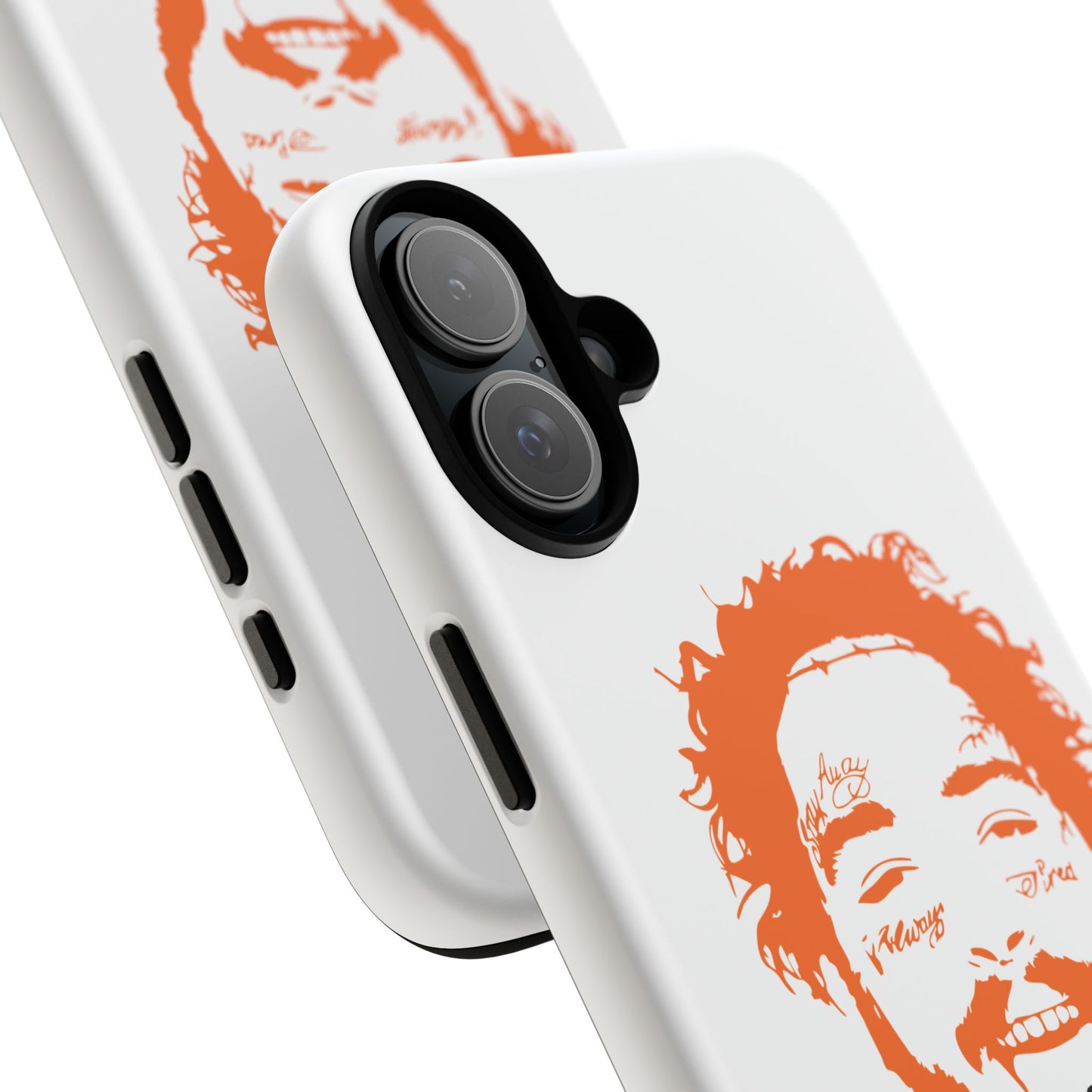 Tough iPhone Case (12–16 Pro Max) – Post Malone Name Design with Picture