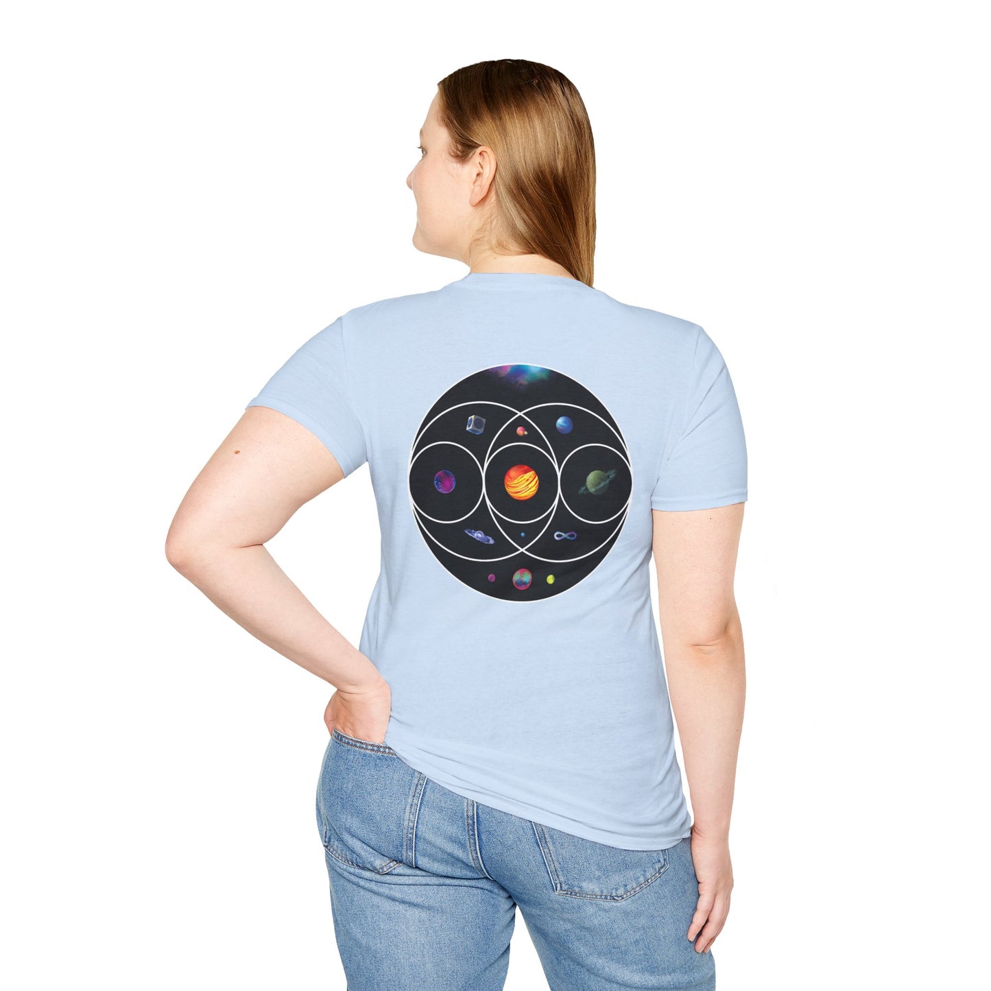 Unisex Softstyle T-Shirt Inspired by Coldplay’s Illustration Concept_B