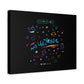 Neon Space Doodles Canvas