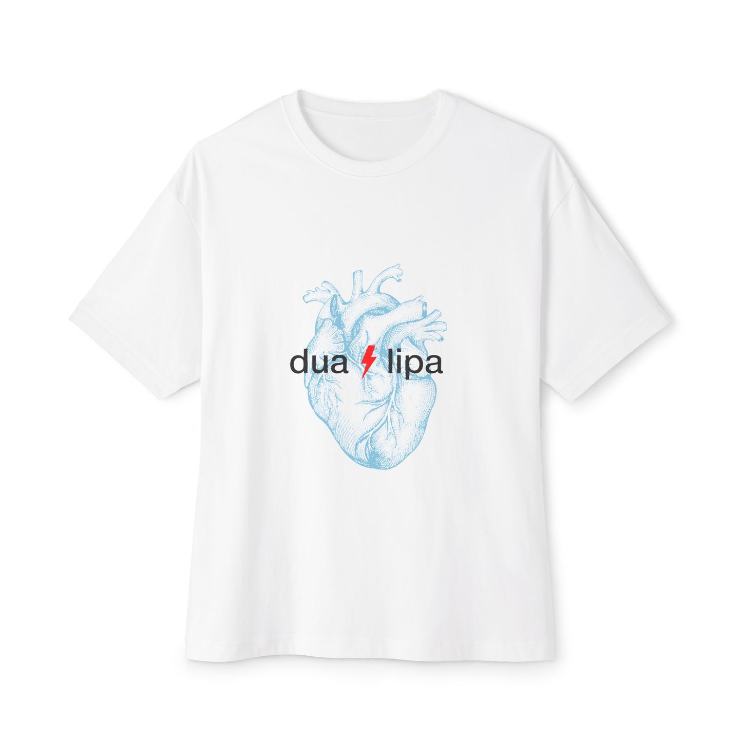 Electro Heart Illustration Unisex Oversized Boxy Tee