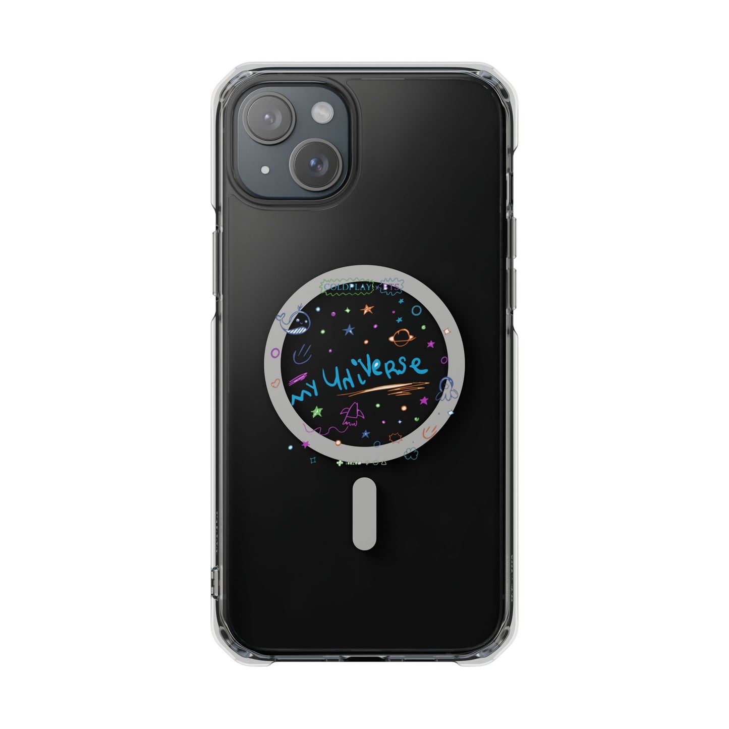 Neon Space Doodles Magnetic Clear Impact case
