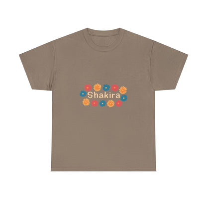 Retro Floral Groove Unisex Heavy cotton tee