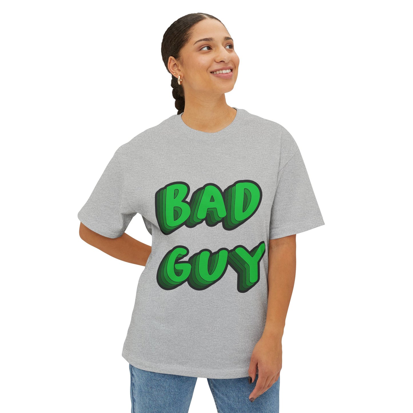 Bold 3D Bad Mood Unisex Oversized Tee