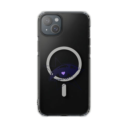 Purple Starry Eye Magnetic Clear Impact Case