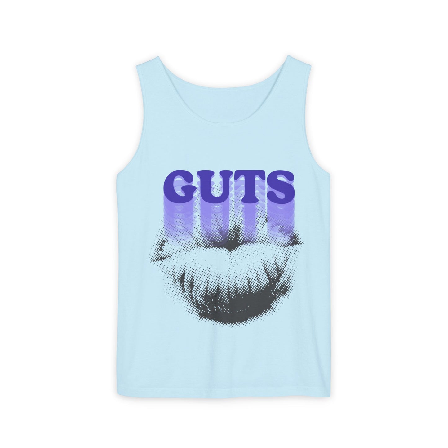 Guts Drip Effect Halftone-Dyed Tank Top