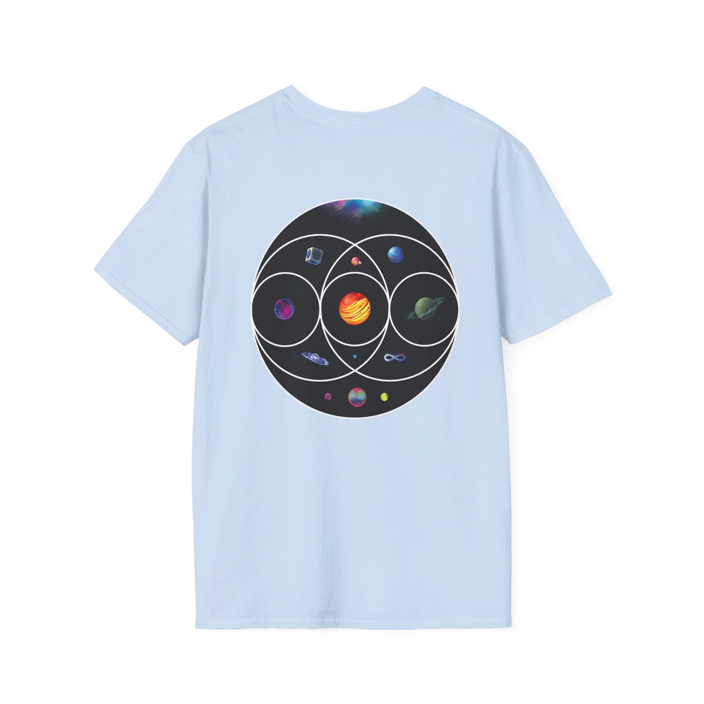 Unisex Softstyle T-Shirt Inspired by Coldplay’s Illustration Concept_B