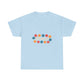 Retro Floral Groove Unisex Heavy cotton tee
