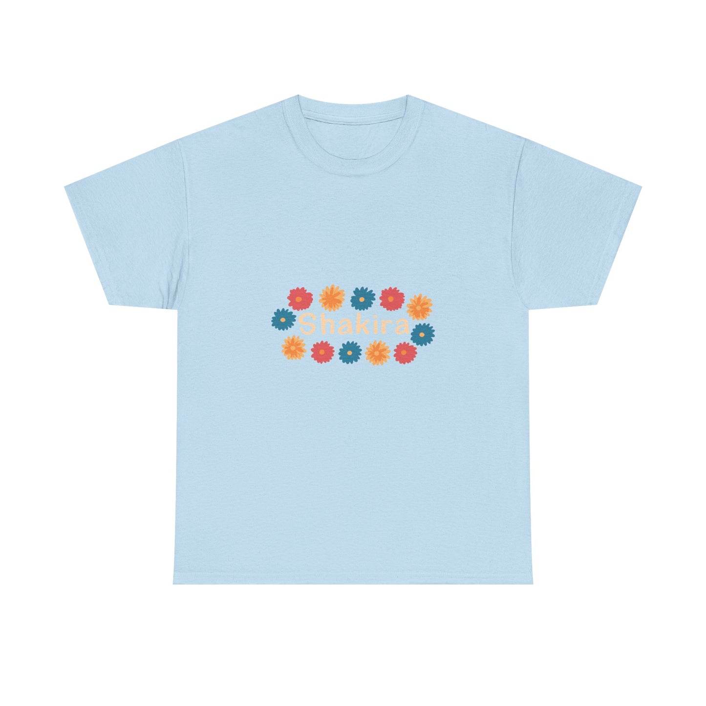 Retro Floral Groove Unisex Heavy cotton tee