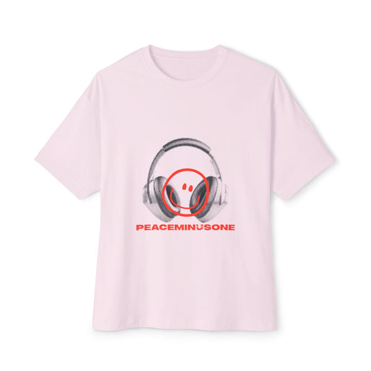 Smiley Beats Graphic Unisex Oversized Boxy Tee