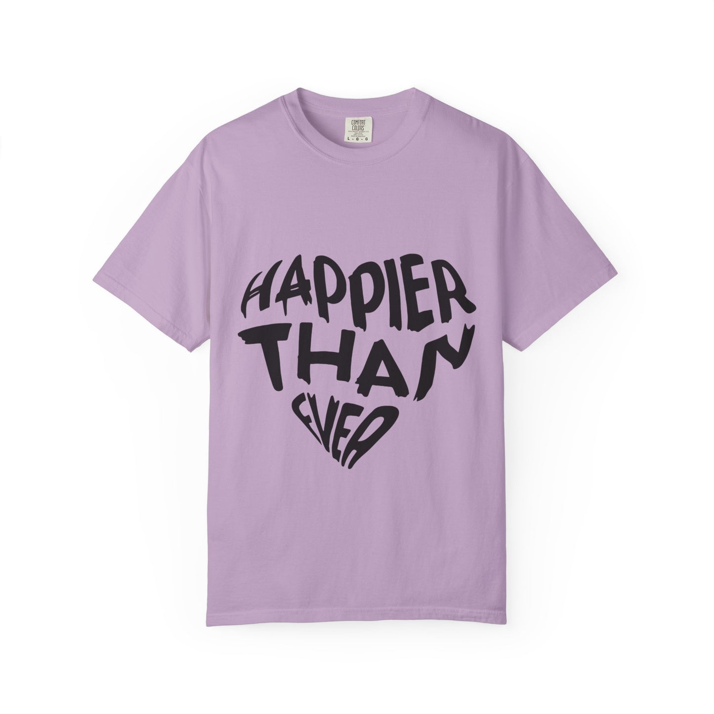 Happier Heart Lettering Unisex Dyed T-shirt