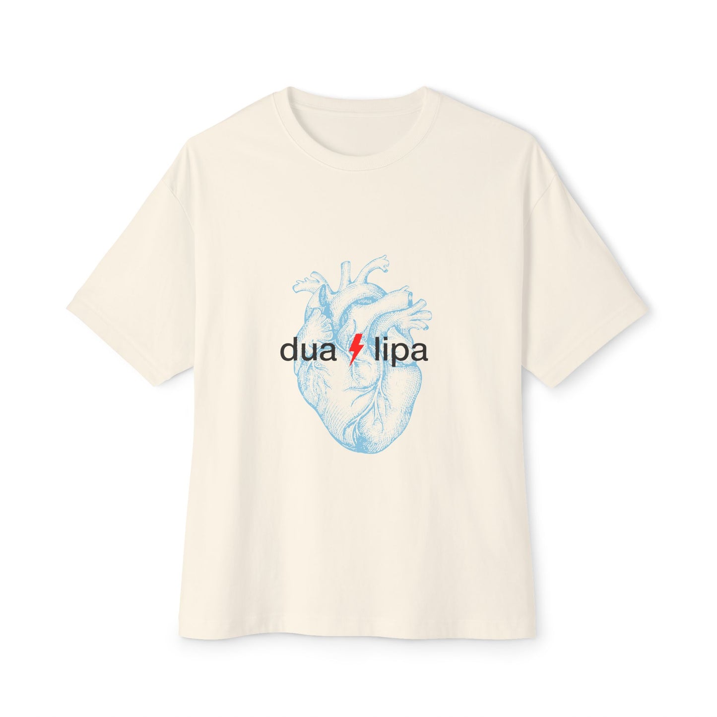 Electro Heart Illustration Unisex Oversized Boxy Tee
