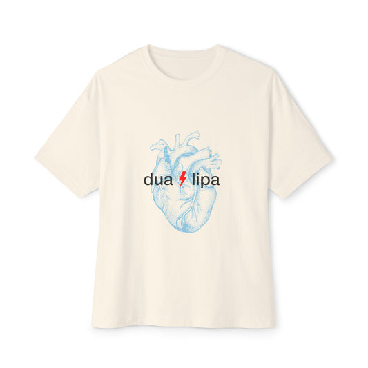 Electro Heart Illustration Unisex Oversized Boxy Tee