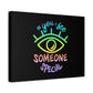Vibrant Eye and Text Canvas