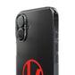 Crimson Orbit Clear Case
