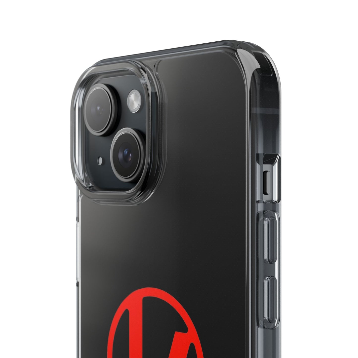 Crimson Orbit Clear Case