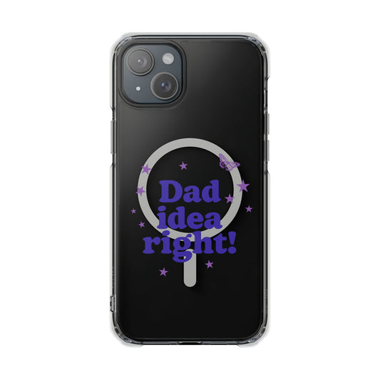 Dad Idea Right! Star & Butterfly Magnetic Clear Impact Case