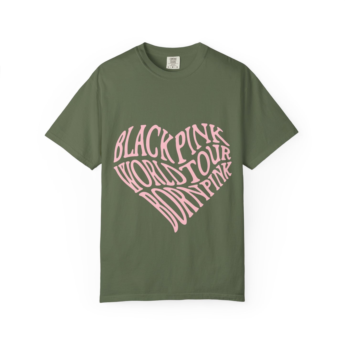 Born Pink Heart Typography – Dyed T-shirt