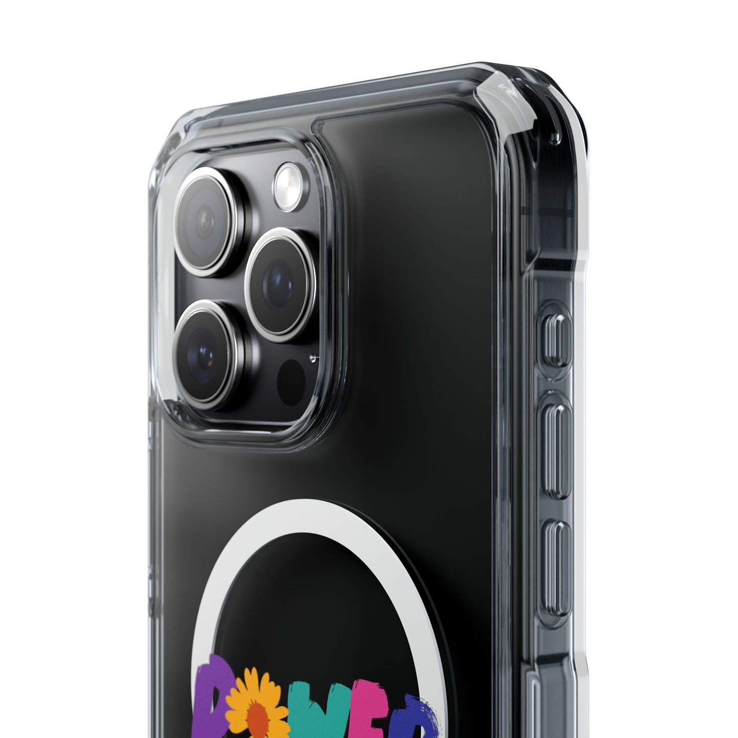 Retro Flower Power Color Pop Magnetic Clear Impact Case