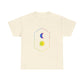 Gradient Moon and Star Emblem Unisex Cotton Tee