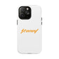 Orange Lightning Text Logo Tough Magnetic Case