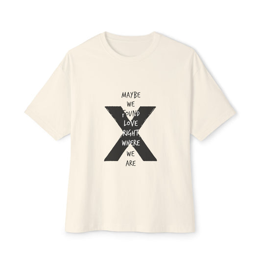 Abstract Paw and Brush Stroke Oversized Boxy Tee