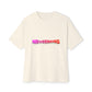 Wavy Groovy Typography Unisex Oversized Boxy Tee