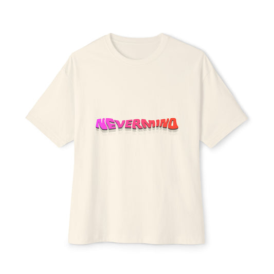 Wavy Groovy Typography Unisex Oversized Boxy Tee