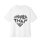 Happier Heart Lettering Unisex Oversized Tee