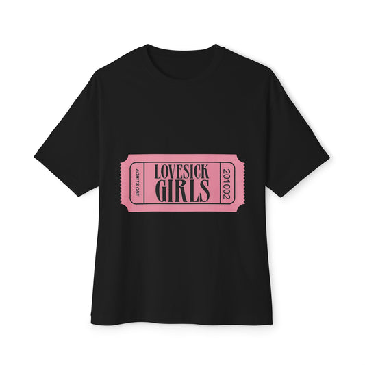Lovesick Girls Ticket – Oversized Boxy Tee