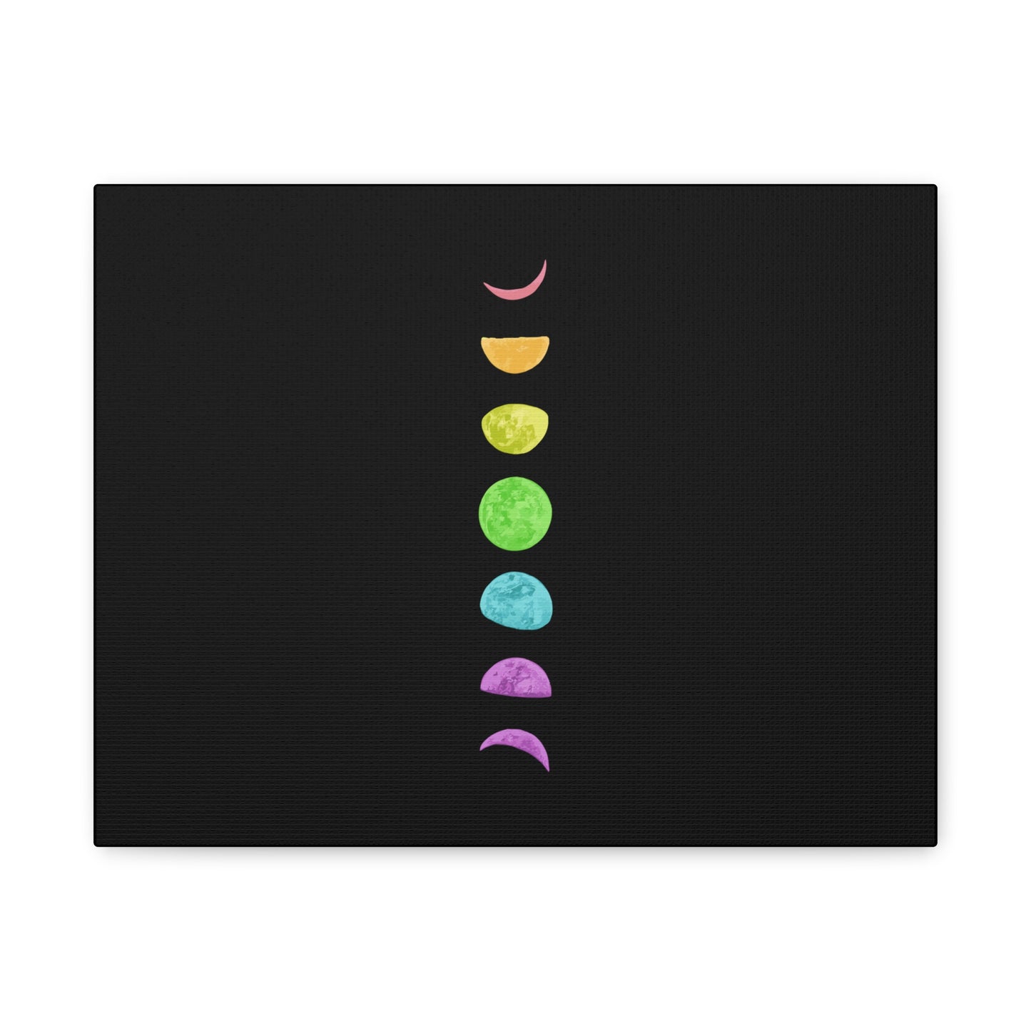 Rainbow Lunar Phases Canvas