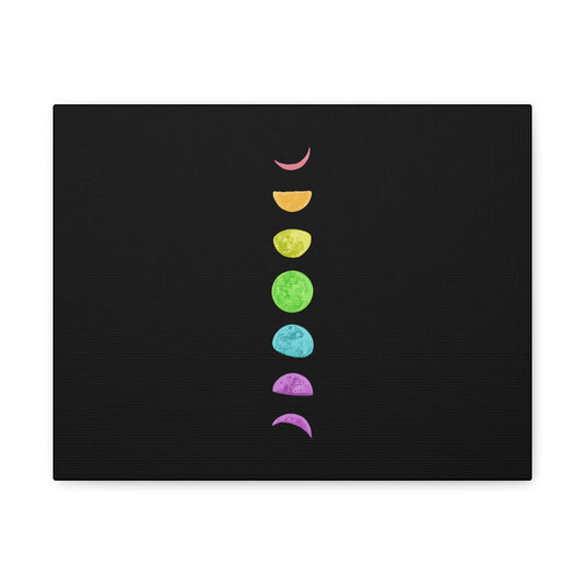 Rainbow Lunar Phases Canvas