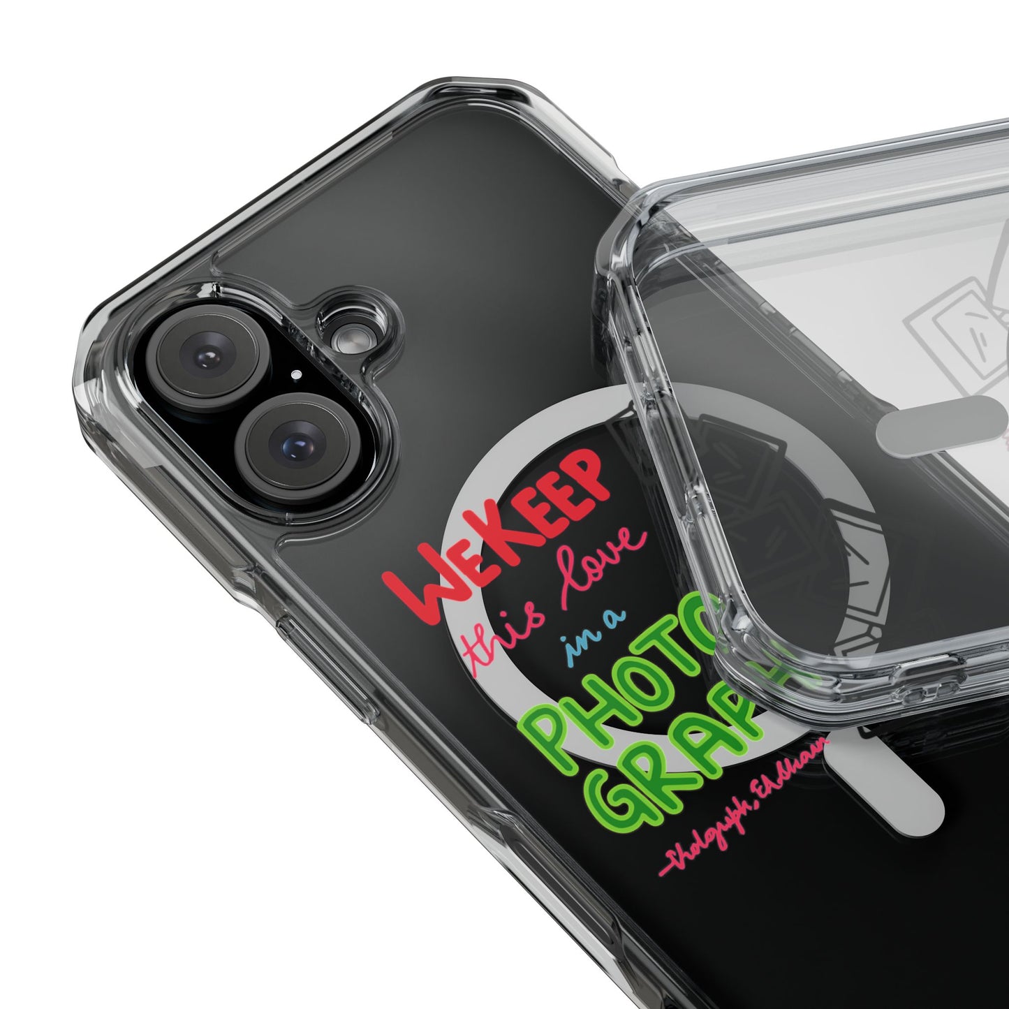 White Paw Print Magnetic Clear Impact Case