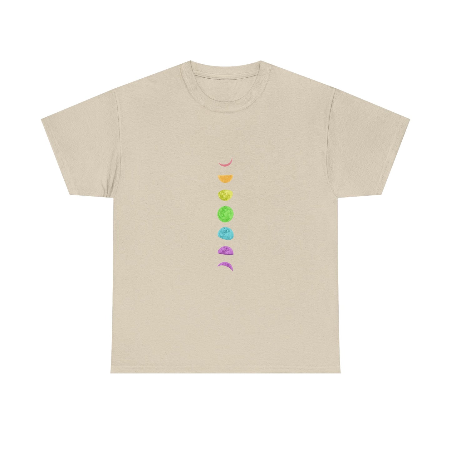 Rainbow Lunar Phases Unisex Cotton Tee