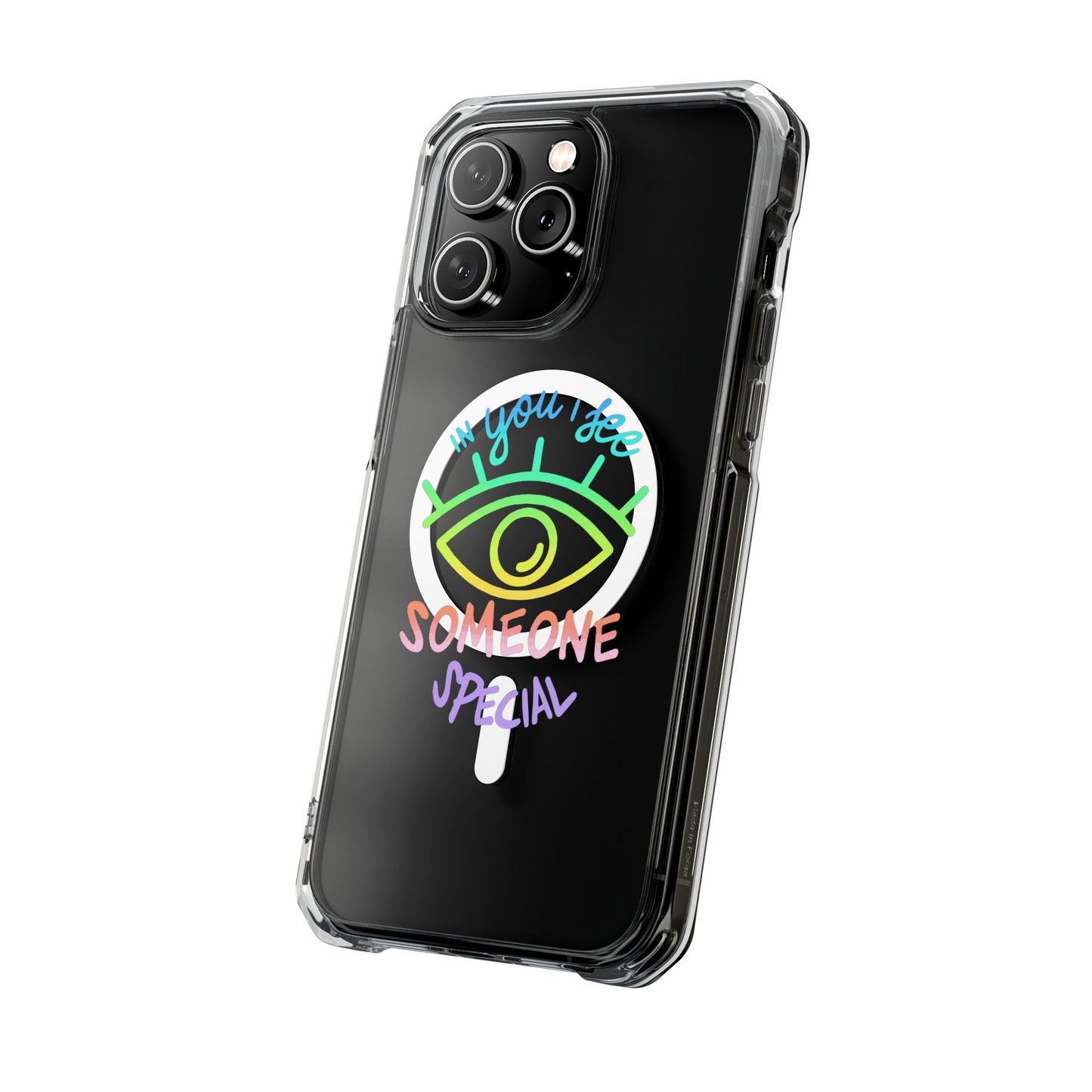 Vibrant Eye and Text Magnetic Clear Impact case