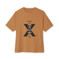 Abstract Paw and Brush Stroke Oversized Boxy Tee
