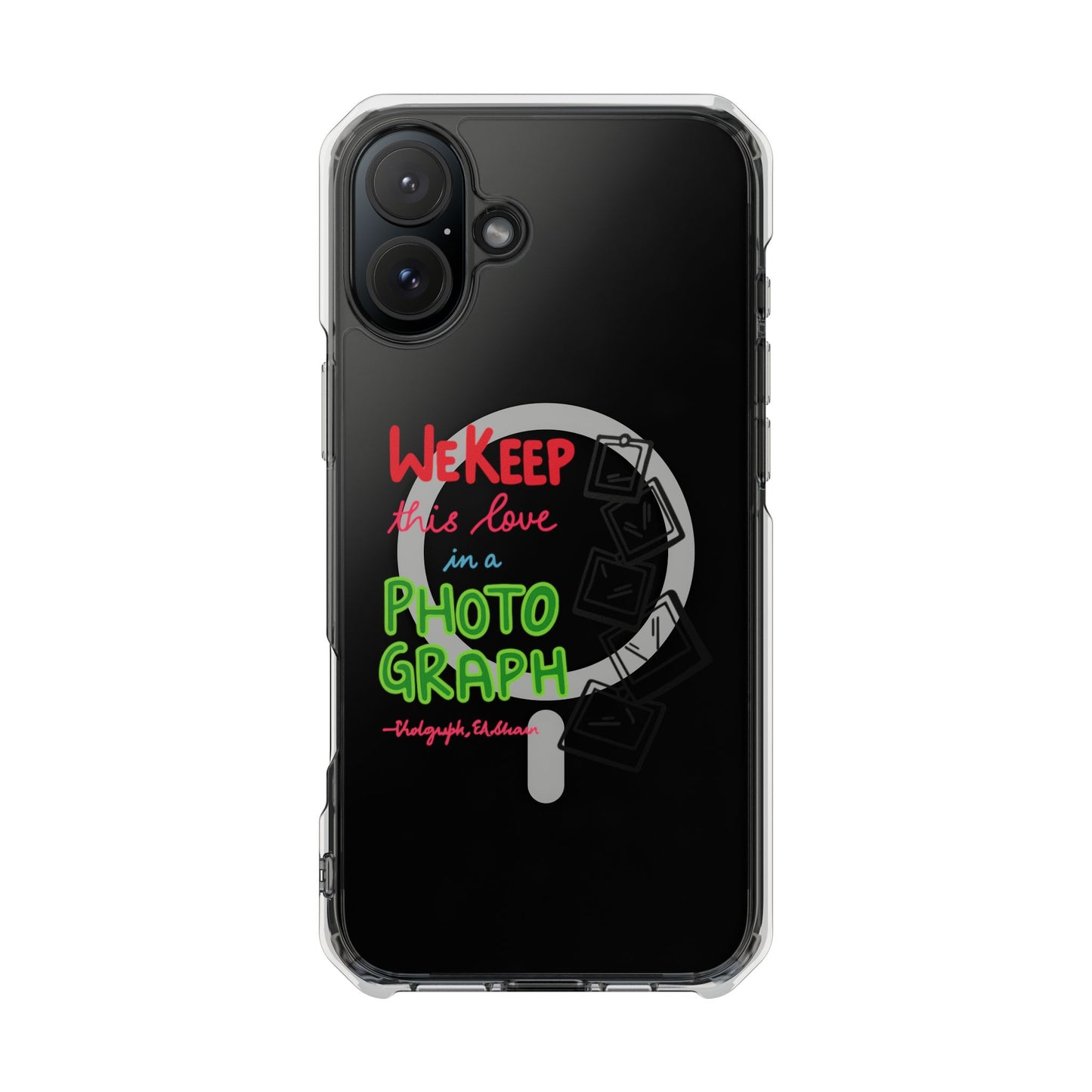 White Paw Print Magnetic Clear Impact Case