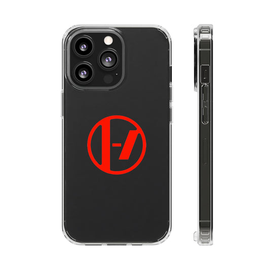 Crimson Orbit Clear Case