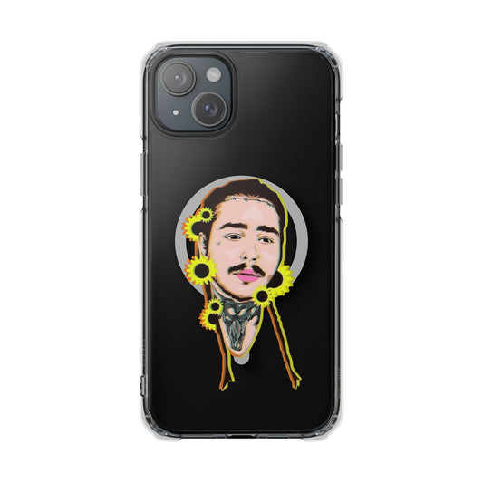 Cartoon Face with Sunflowers Magnetic Impact Case