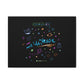 Neon Space Doodles Canvas