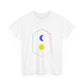 Gradient Moon and Star Emblem Unisex Cotton Tee
