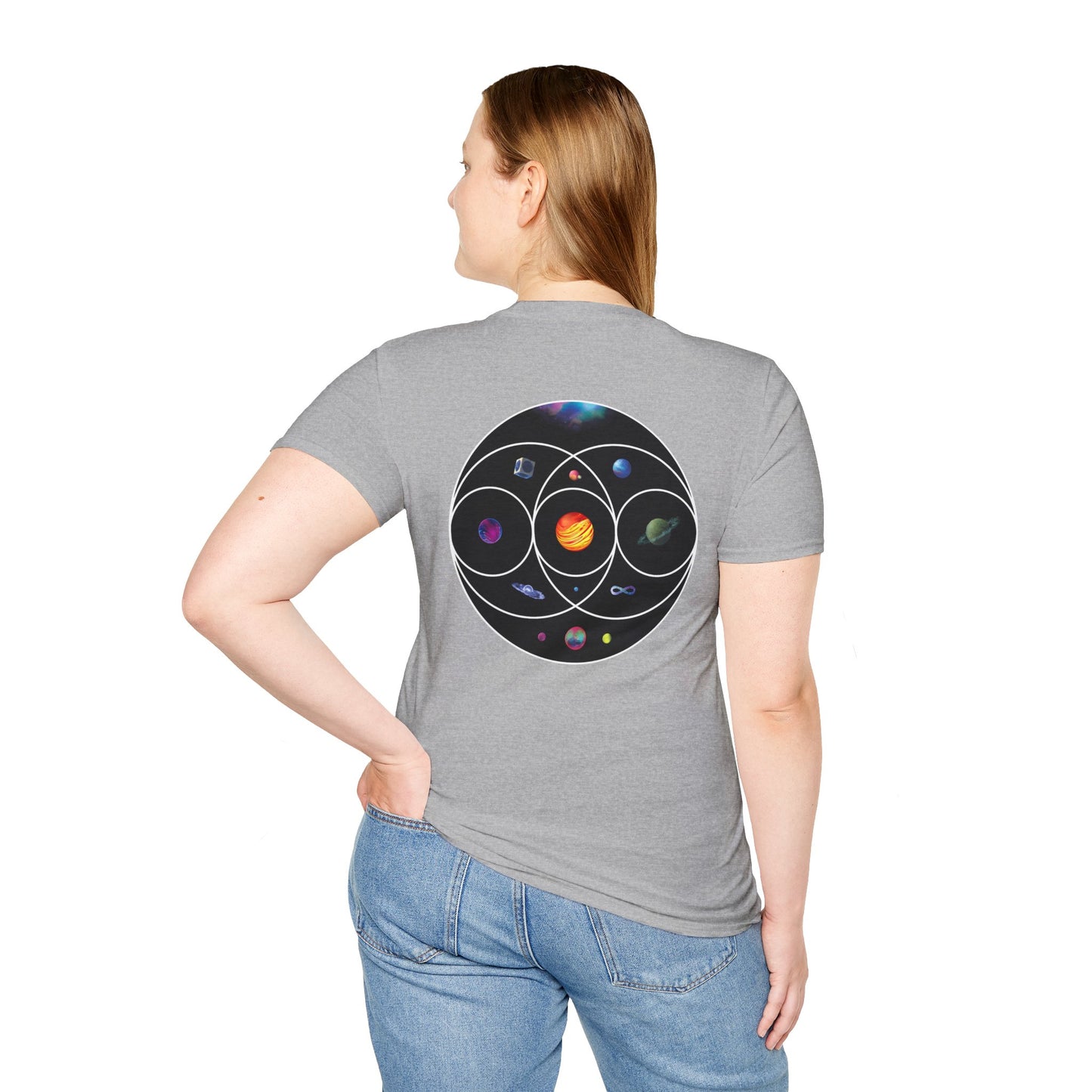 Unisex Softstyle T-Shirt Inspired by Coldplay’s Illustration Concept_B