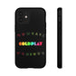 Premium Tough Case for iPhone 12 to 16 Pro Max Showcasing Coldplay’s Signage