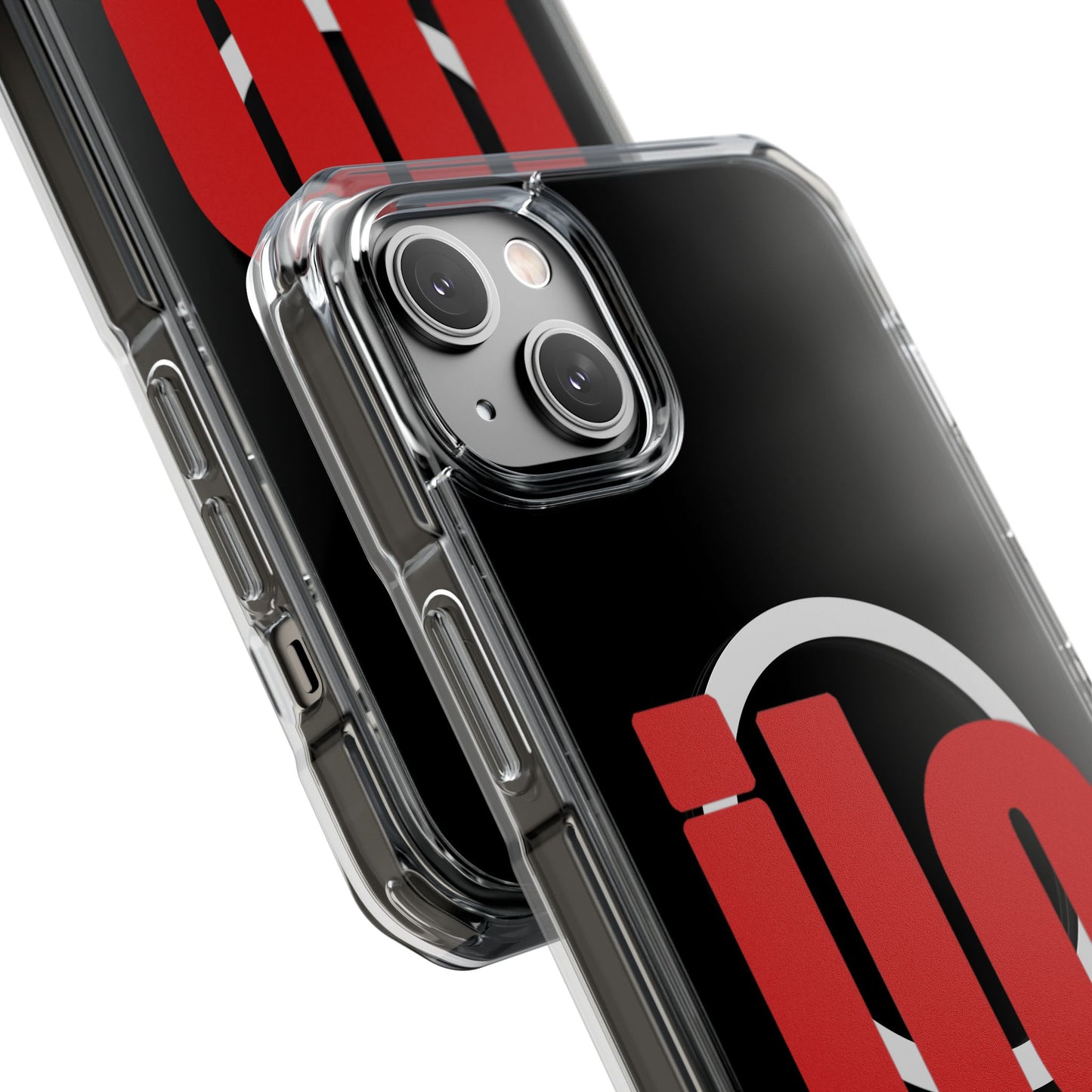 ILO Bold Red Block Magnetic Clear Impact Case