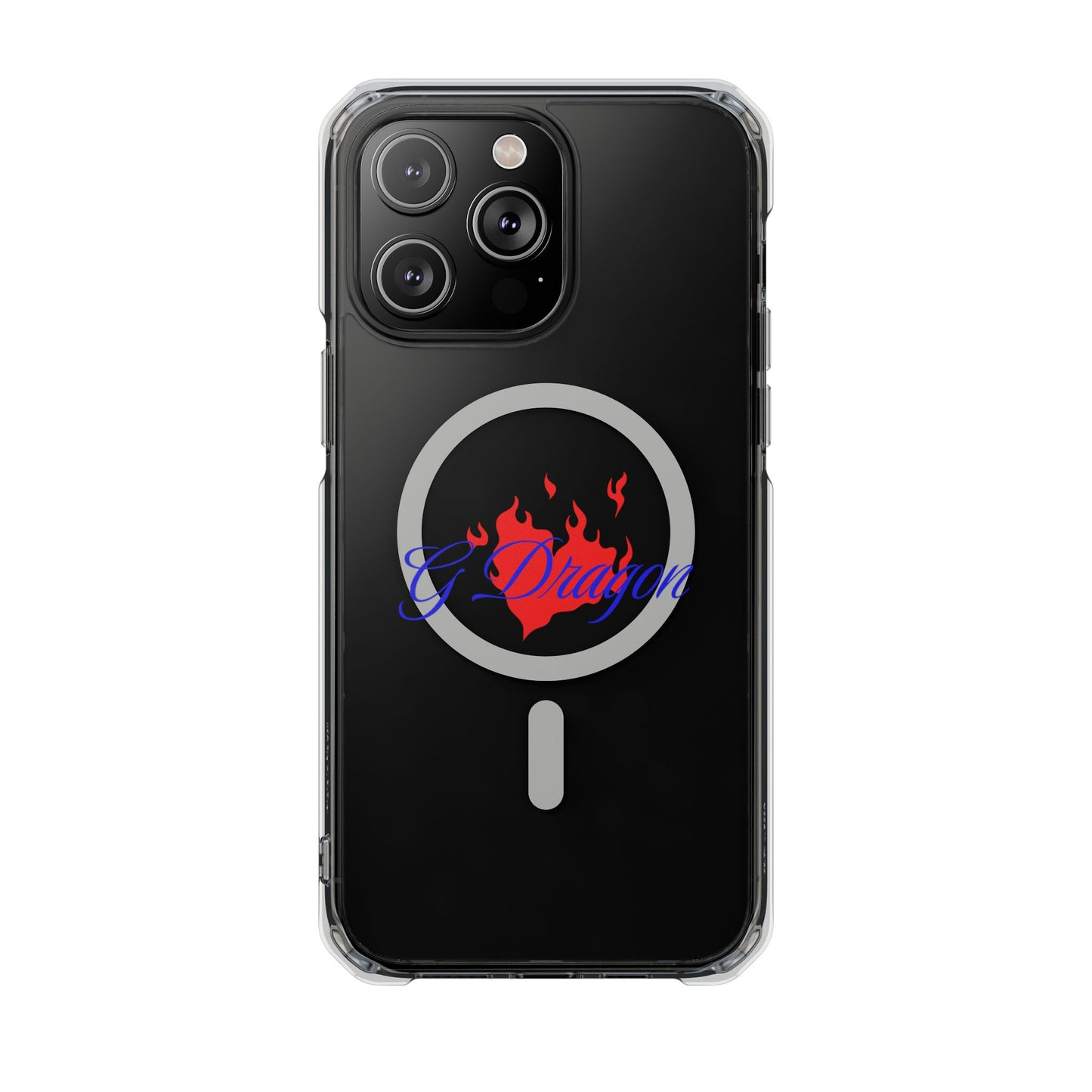 Heart on Fire Bold Script Magnetic Clear Impact Case